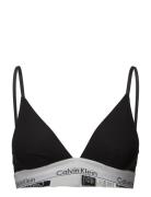 Triangle Unlined Lingerie Bras & Tops Soft Bras Bralette Black Calvin ...