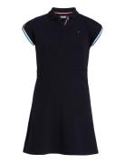 Polo Shoulder Stripe Dress Dresses & Skirts Dresses Casual Dresses Sho...