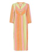 Crsola Caftan Dress - Mollie Fit Knelang Kjole Orange Cream