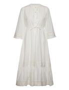 Yasmelinda 3/4 Ankle Dress S. Knelang Kjole White YAS