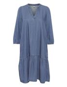 Cuarpa Giselle Dress Knelang Kjole Blue Culture