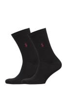 Cotton-Blend Dress Sock 2-Pack Underwear Socks Regular Socks Black Pol...