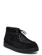 Shoes - Flat - With Lace Sko Med Snøring Lave Black ANGULUS