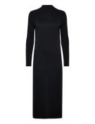 Women Dresses Flat Knitted Kneelength Knelang Kjole Black Esprit Casua...