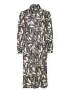 Slfrankie Shirt Dress Knelang Kjole Multi/patterned Soaked In Luxury
