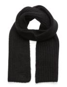 Rib Knit Scarf Accessories Scarves Winter Scarves Black Superdry