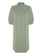 Ellemw Puff Dress Knelang Kjole Green My Essential Wardrobe