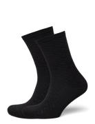 2P Rs Monogram Mc W Lingerie Socks Regular Socks Black BOSS