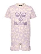 Hmlcarol Night Suit S/S Pyjamas Sett Purple Hummel