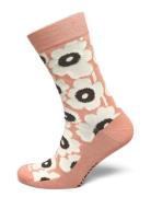 Kirmailla Unikko Lingerie Socks Regular Socks Pink Marimekko