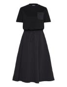Dresses Knitted Knelang Kjole Black Esprit Casual