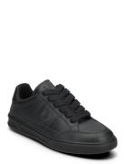 B440 Textured Leather Lave Sneakers Black Fred Perry