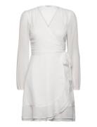 Kaira Chiffon Dress Kort Kjole White Bubbleroom