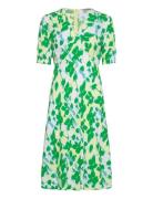 Dvf Jemma Dress Knelang Kjole Green Diane Von Furstenberg