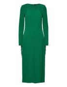 Fringe Midi Dress Knelang Kjole Green ROTATE Birger Christensen