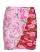 Printed Mini Skirt Kort Skjørt Pink ROTATE Birger Christensen