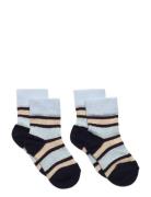 2 Pack Two T Striped Socks Sokker Strømper Blue FUB