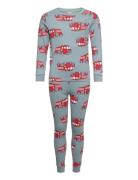Pajama Aop Cars Dino Aop Pyjamas Sett Multi/patterned Lindex