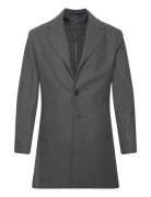 Bs Kingston Slim Fit Coat Ullfrakk Frakk Grey Bruun & Stengade