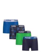 Puma Boys Basic Boxer Aop 4P Ecom Night & Underwear Underwear Underpan...