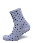 Pcsebby Glitter Long Pattern Noos Bc Lingerie Socks Regular Socks Blue...