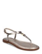 Jessica Sandal Flate Sandaler Silver Coach