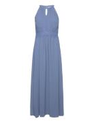 Vimilina Halterneck Maxi Dress/Su - Noos Maxikjole Festkjole Blue Vila