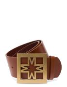 Iconic Leather Belt Belte Brown Malina