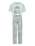 Pajama Boxy T Shirt Cute Swe Pyjamas Sett Blue Lindex