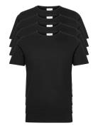 4Pk Basic Tee S/S Tops T-shirts Short-sleeved Black Lindbergh