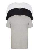 S/S Crew Neck 3Pk Tops T-shirts Short-sleeved Multi/patterned Calvin K...