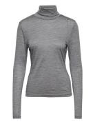Sividagz Wool Rollneck Noos Tops T-shirts & Tops Long-sleeved Grey Ges...