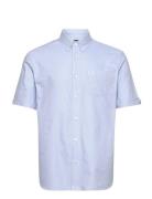 S/S Oxford Shirt Tops Shirts Short-sleeved Blue Fred Perry