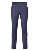 Slhslim-Neil Chk Trs B Bottoms Trousers Formal Navy Selected Homme