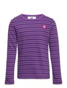 Kim Stripe Junior Long Sleeve Gots Tops T-shirts Long-sleeved T-shirts...