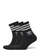 3 Stripes Crew Sock 3 Pair Pack Sport Socks Regular Socks Black Adidas...