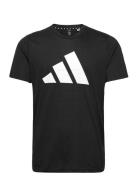 Tr-Es Fr Logo T Sport T-shirts Short-sleeved Black Adidas Performance