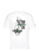 Bb Shaq Graphic Tee Sport T-shirts Short-sleeved White Reebok Classics