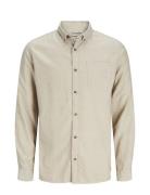 Jjeclassic Melange Shirt Ls Noos Tops Shirts Casual Beige Jack & J S