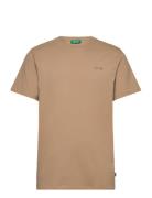 Happy Tee Tops T-shirts Short-sleeved Beige H2O