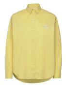 Monologo Relaxed Shirt Tops Shirts Long-sleeved Yellow Calvin Klein Je...