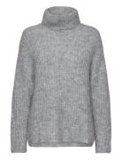 Cubrava Rollneck Tops Knitwear Turtleneck Grey Culture