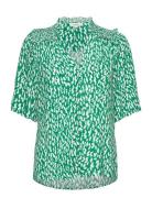 Lily Tops Blouses Short-sleeved Green SUNCOO Paris