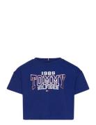 Tommy 1985 Varsity Tee S/S Tops T-shirts Short-sleeved Blue Tommy Hilf...