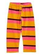 Stripe Velour Trousers Bottoms Sweatpants Pink Mini Rodini