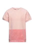 T-Shirt Ss Aop Terry Tops T-shirts Short-sleeved Pink Minymo