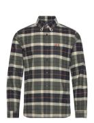 Brushed Tartan Shirt Tops Shirts Casual Green Fred Perry