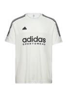 M Tiro Tee Q1 Sport T-shirts Short-sleeved White Adidas Sportswear