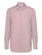 Recycled Cdc Relaxed Shirt Tops Shirts Long-sleeved Pink Calvin Klein