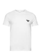Men's Knit T-Shirt Tops T-shirts Short-sleeved White Emporio Armani